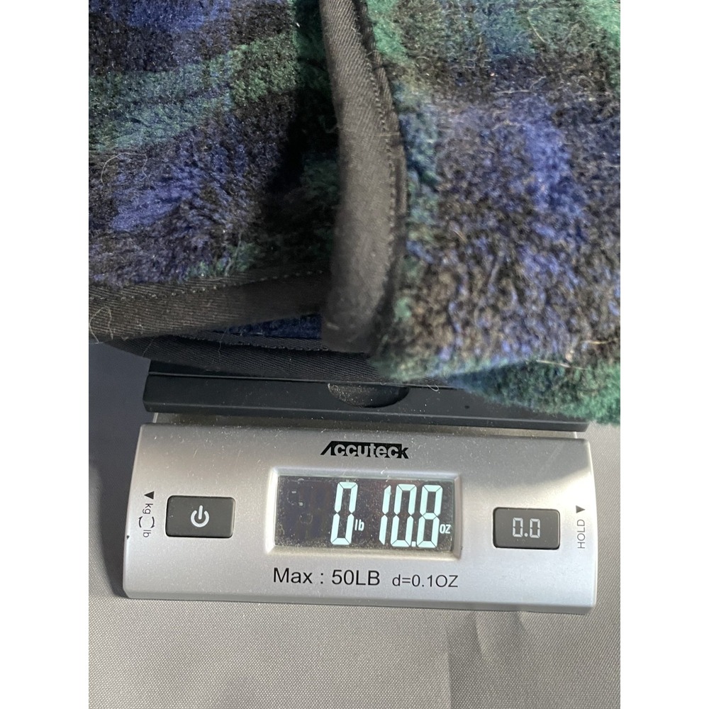 Foggy Mountain Dog Coat Fleece Size 10 Green Blue‎ Plaid Warmer Accessory - Picture 12 of 12